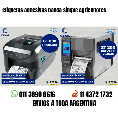 etiquetas adhesivas banda simple Agricultores