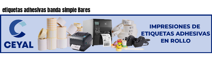 etiquetas adhesivas banda simple Bares