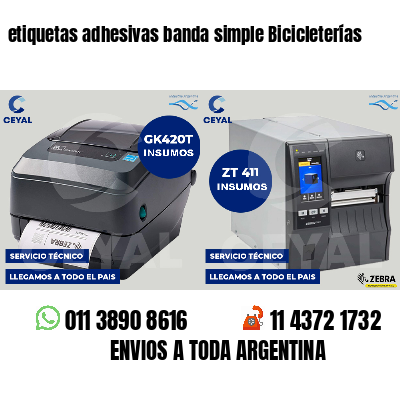 etiquetas adhesivas banda simple Bicicleterías