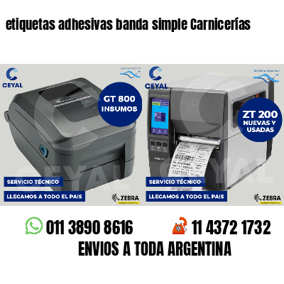etiquetas adhesivas banda simple Carnicerías