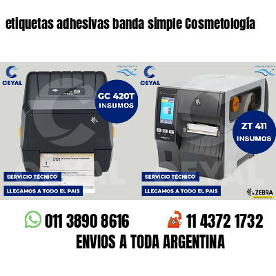 etiquetas adhesivas banda simple Cosmetología