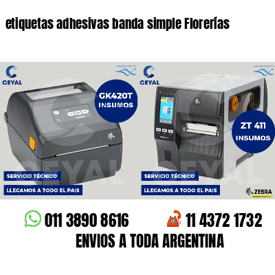 etiquetas adhesivas banda simple Florerías