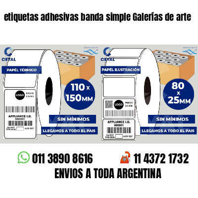 etiquetas adhesivas banda simple Galerías de arte