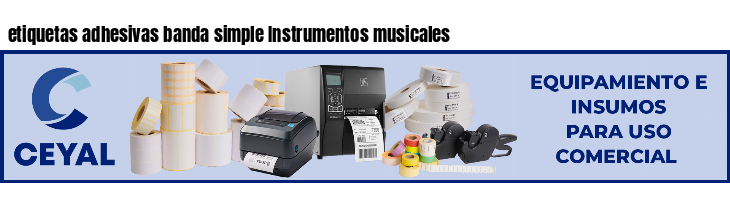 etiquetas adhesivas banda simple Instrumentos musicales