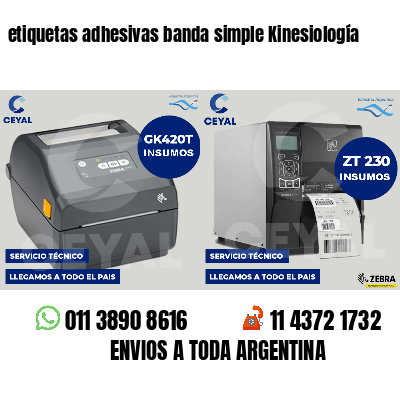etiquetas adhesivas banda simple Kinesiología
