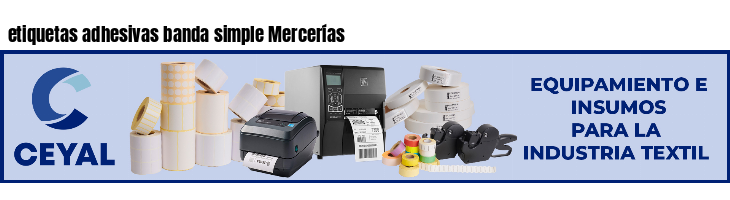 etiquetas adhesivas banda simple Mercerías