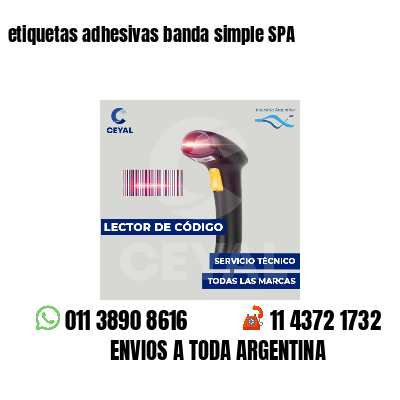 etiquetas adhesivas banda simple SPA