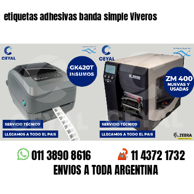 etiquetas adhesivas banda simple Viveros