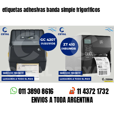 etiquetas adhesivas banda simple frigorificos