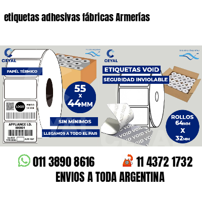 etiquetas adhesivas fábricas Armerías