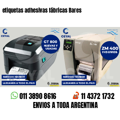 etiquetas adhesivas fábricas Bares