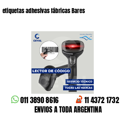 etiquetas adhesivas fábricas Bares