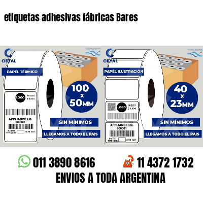 etiquetas adhesivas fábricas Bares