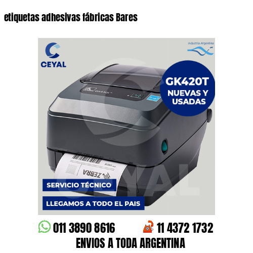 etiquetas adhesivas fábricas Bares