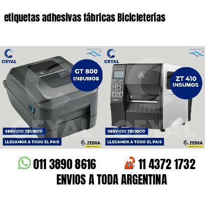 etiquetas adhesivas fábricas Bicicleterías