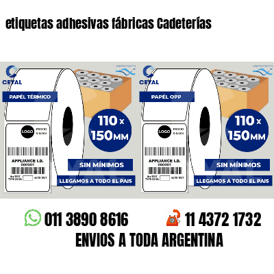 etiquetas adhesivas fábricas Cadeterías
