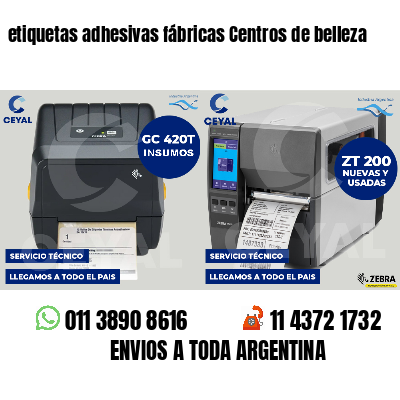 etiquetas adhesivas fábricas Centros de belleza