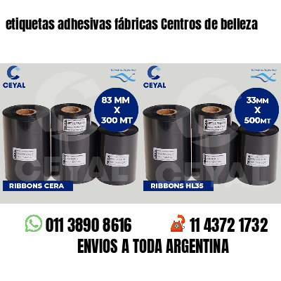 etiquetas adhesivas fábricas Centros de belleza