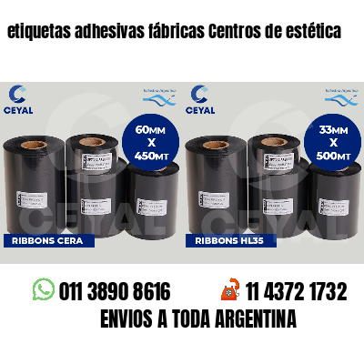 etiquetas adhesivas fábricas Centros de estética