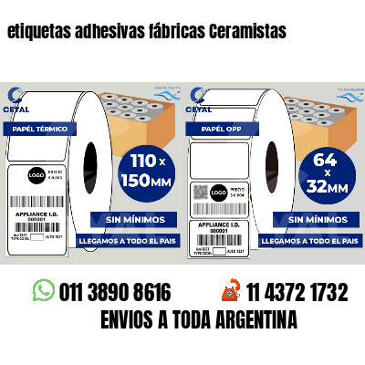 etiquetas adhesivas fábricas Ceramistas