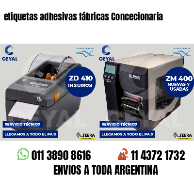 etiquetas adhesivas fábricas Concecionaria