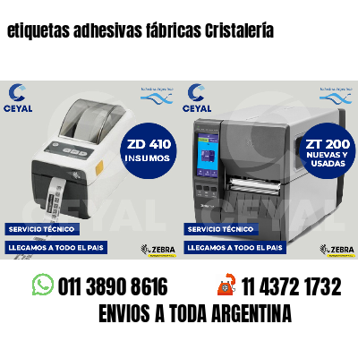 etiquetas adhesivas fábricas Cristalería