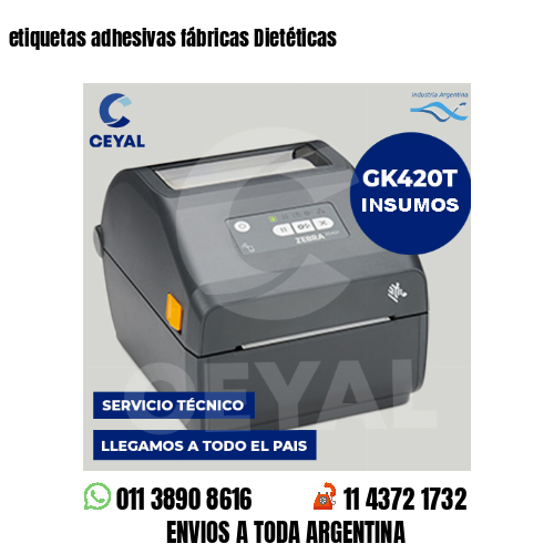 etiquetas adhesivas fábricas Dietéticas