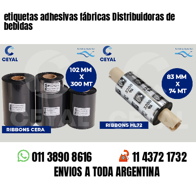 etiquetas adhesivas fábricas Distribuidoras de bebidas