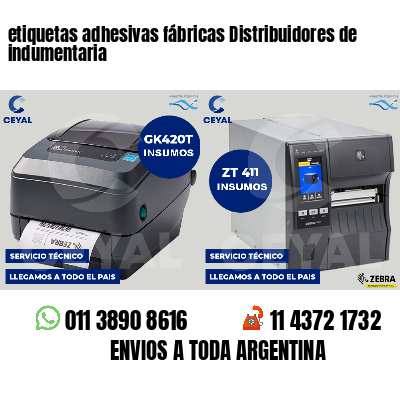 etiquetas adhesivas fábricas Distribuidores de indumentaria