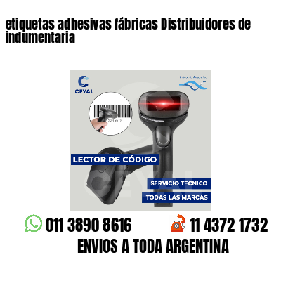 etiquetas adhesivas fábricas Distribuidores de indumentaria