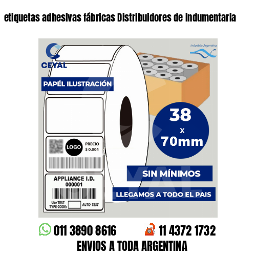 etiquetas adhesivas fábricas Distribuidores de indumentaria