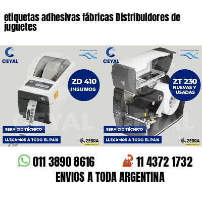 etiquetas adhesivas fábricas Distribuidores de juguetes