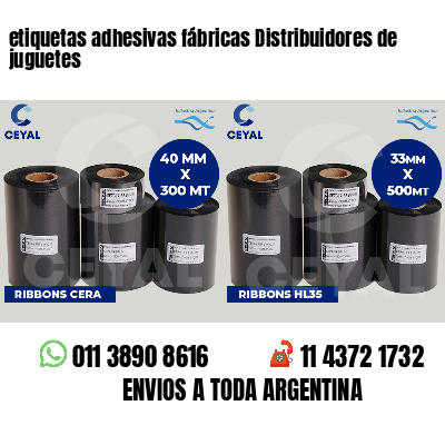 etiquetas adhesivas fábricas Distribuidores de juguetes