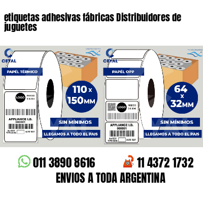 etiquetas adhesivas fábricas Distribuidores de juguetes
