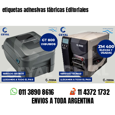etiquetas adhesivas fábricas Editoriales