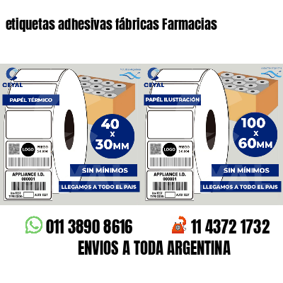 etiquetas adhesivas fábricas Farmacias