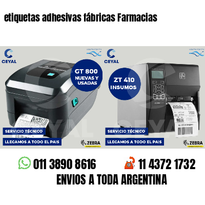 etiquetas adhesivas fábricas Farmacias