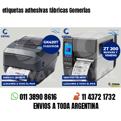 etiquetas adhesivas fábricas Gomerías