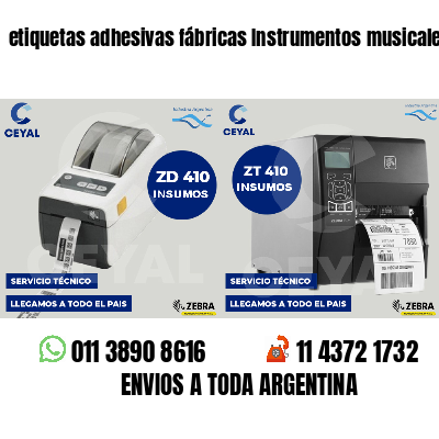 etiquetas adhesivas fábricas Instrumentos musicales