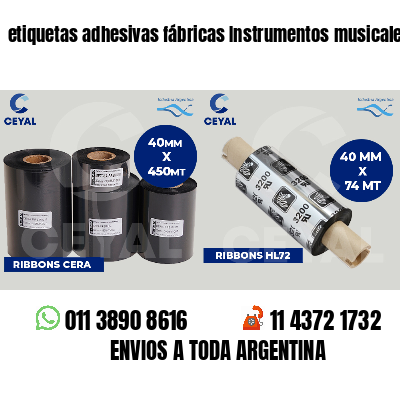 etiquetas adhesivas fábricas Instrumentos musicales