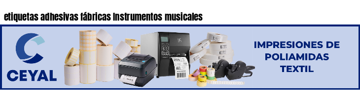 etiquetas adhesivas fábricas Instrumentos musicales