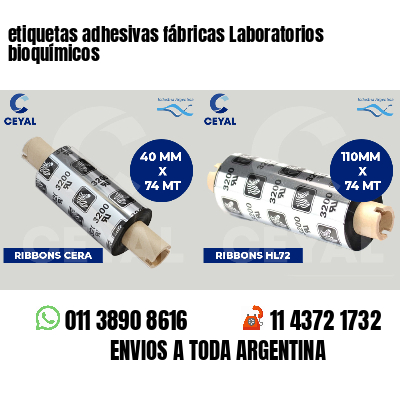etiquetas adhesivas fábricas Laboratorios bioquímicos