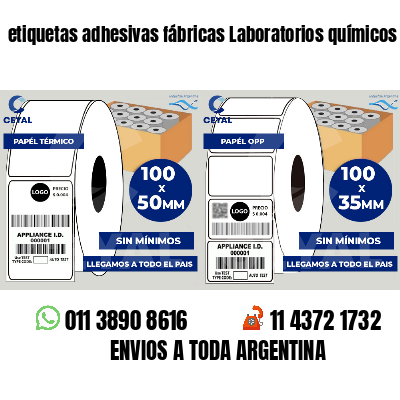 etiquetas adhesivas fábricas Laboratorios químicos