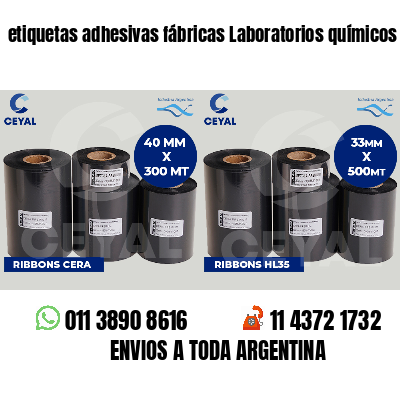 etiquetas adhesivas fábricas Laboratorios químicos