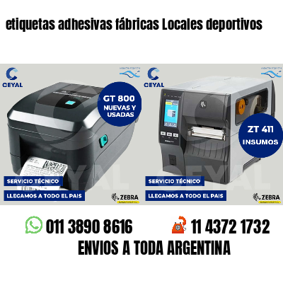 etiquetas adhesivas fábricas Locales deportivos