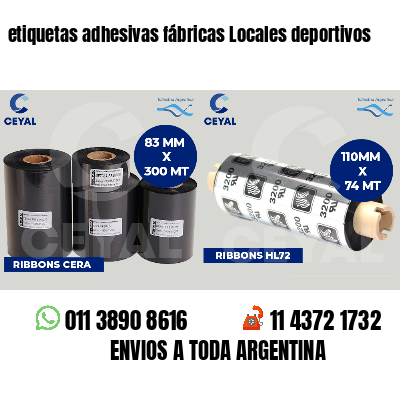 etiquetas adhesivas fábricas Locales deportivos