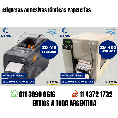 etiquetas adhesivas fábricas Papelerías