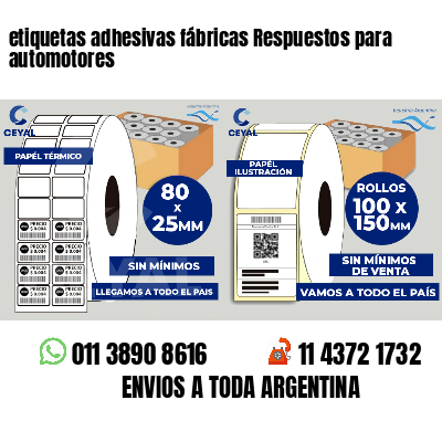 etiquetas adhesivas fábricas Respuestos para automotores
