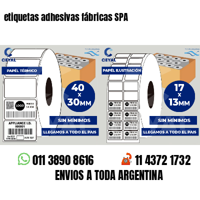etiquetas adhesivas fábricas SPA