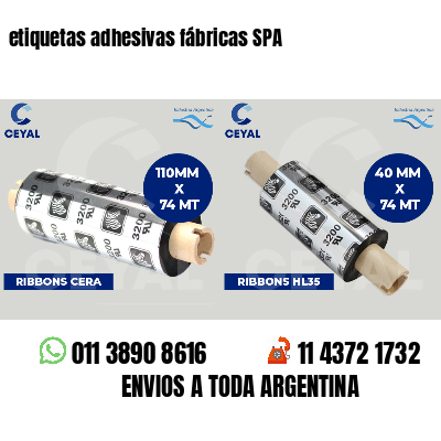 etiquetas adhesivas fábricas SPA
